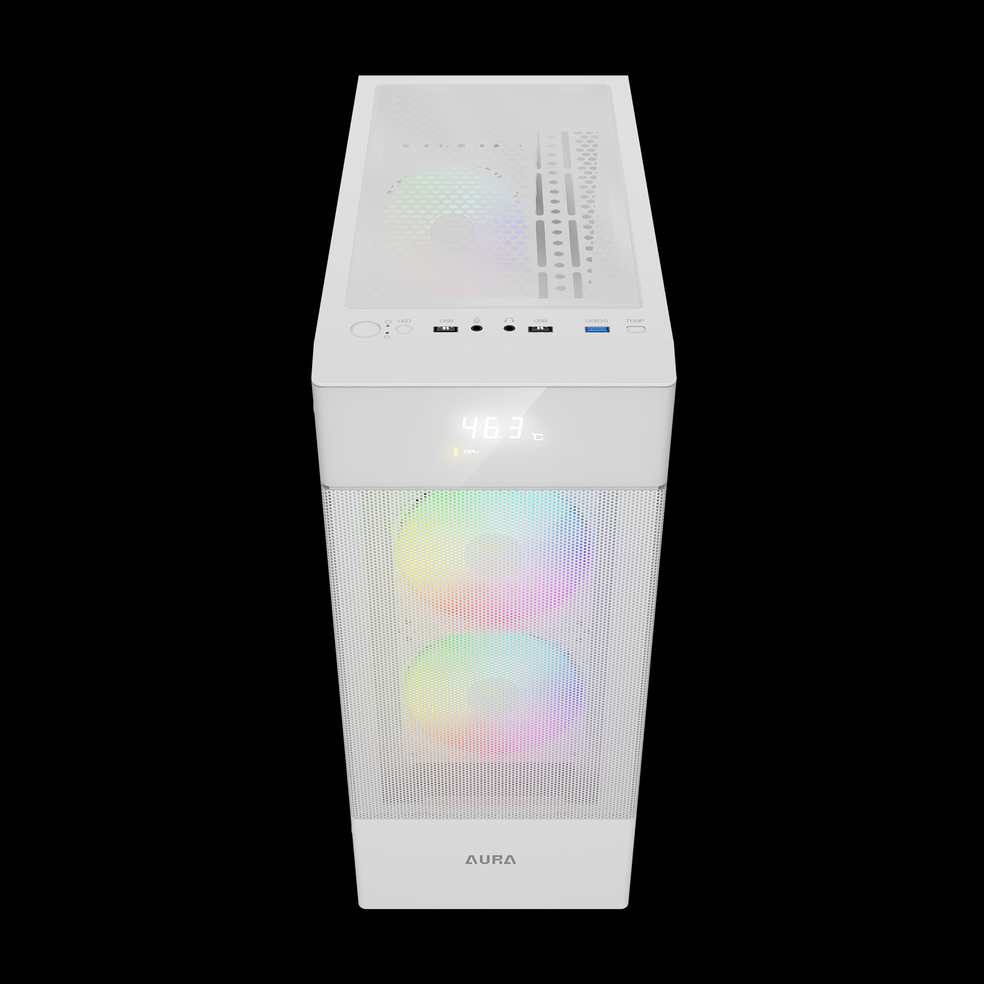 GAMDIAS AURA GC5 ELITE ARGB Mid Tower Gaming Case - White GAMDIAS AURA GC5 ELITE ARGB Mid Tower Gaming Case - White
